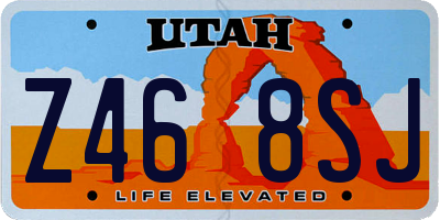 UT license plate Z468SJ