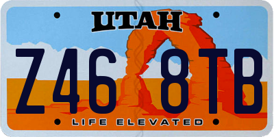 UT license plate Z468TB