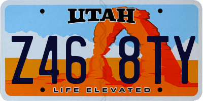UT license plate Z468TY