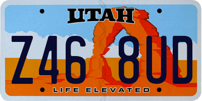 UT license plate Z468UD
