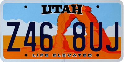 UT license plate Z468UJ