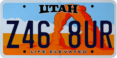 UT license plate Z468UR