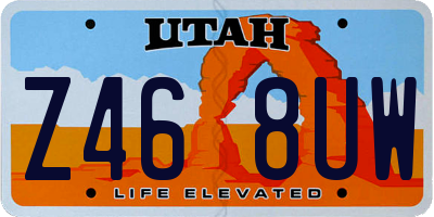 UT license plate Z468UW