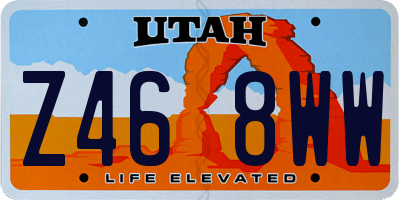 UT license plate Z468WW