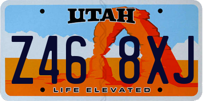 UT license plate Z468XJ