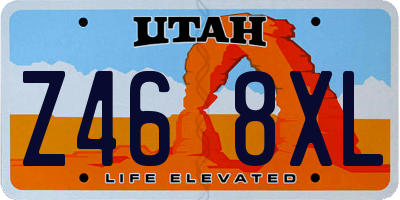 UT license plate Z468XL