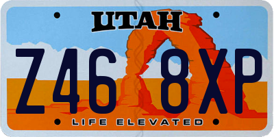 UT license plate Z468XP