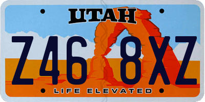 UT license plate Z468XZ