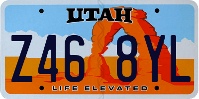 UT license plate Z468YL
