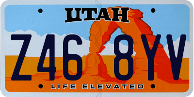 UT license plate Z468YV