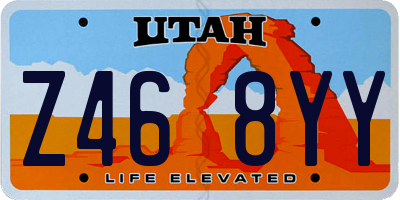 UT license plate Z468YY