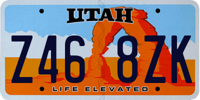 UT license plate Z468ZK
