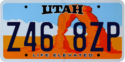UT license plate Z468ZP