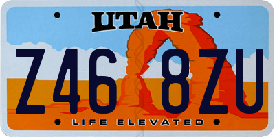 UT license plate Z468ZU
