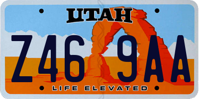 UT license plate Z469AA