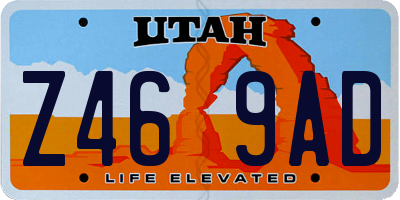UT license plate Z469AD