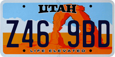 UT license plate Z469BD