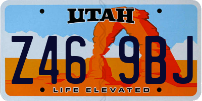UT license plate Z469BJ