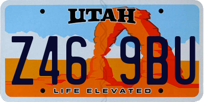 UT license plate Z469BU
