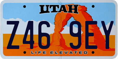 UT license plate Z469EY