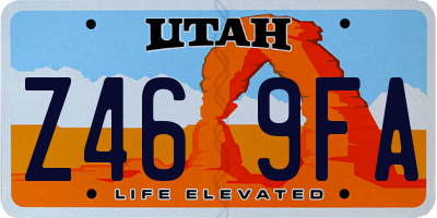UT license plate Z469FA