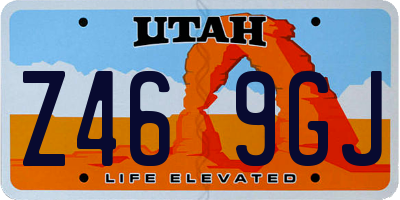 UT license plate Z469GJ