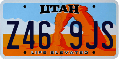 UT license plate Z469JS