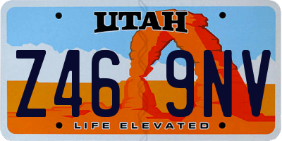 UT license plate Z469NV