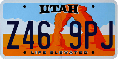 UT license plate Z469PJ