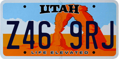 UT license plate Z469RJ