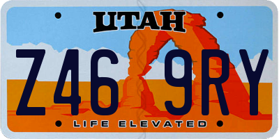 UT license plate Z469RY