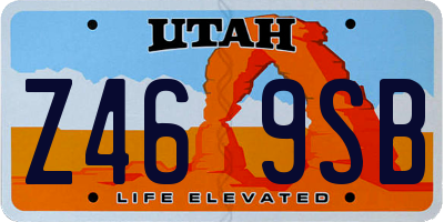 UT license plate Z469SB