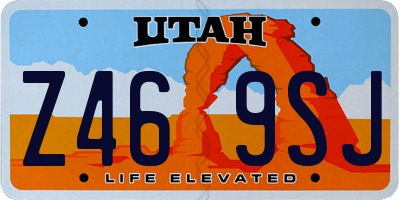 UT license plate Z469SJ