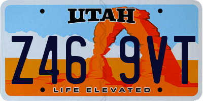 UT license plate Z469VT