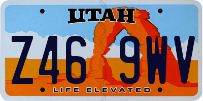 UT license plate Z469WV