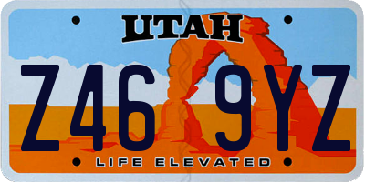 UT license plate Z469YZ