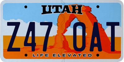 UT license plate Z470AT