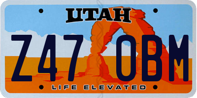 UT license plate Z470BM