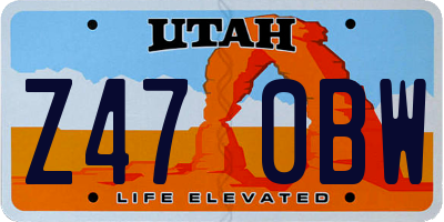 UT license plate Z470BW
