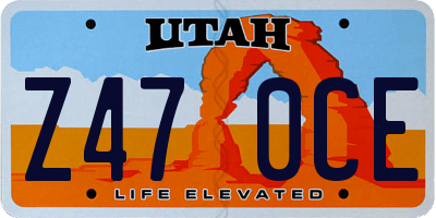 UT license plate Z470CE