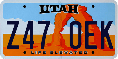 UT license plate Z470EK