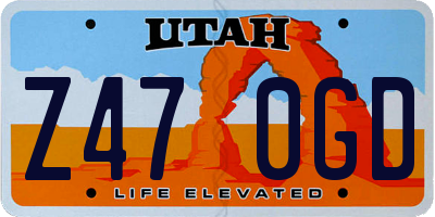 UT license plate Z470GD