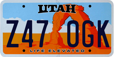 UT license plate Z470GK