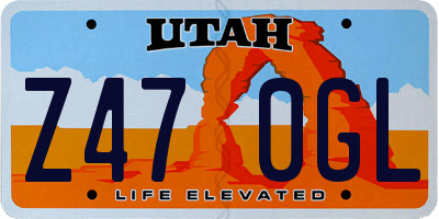 UT license plate Z470GL