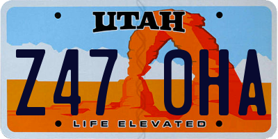 UT license plate Z470HA