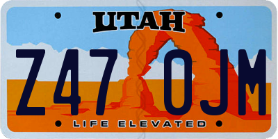 UT license plate Z470JM