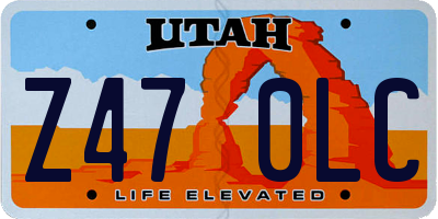 UT license plate Z470LC