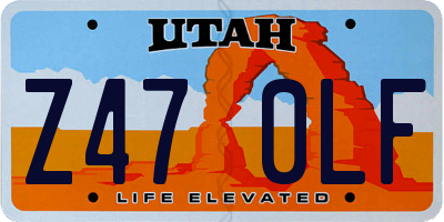 UT license plate Z470LF