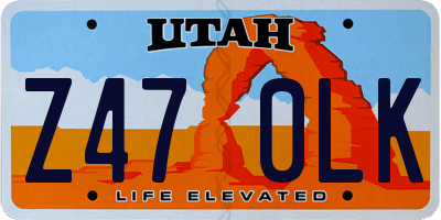 UT license plate Z470LK