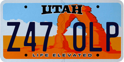 UT license plate Z470LP